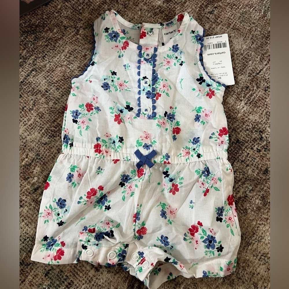 4/$20 Carter's Floral Print Romper BNWT 3 Months
